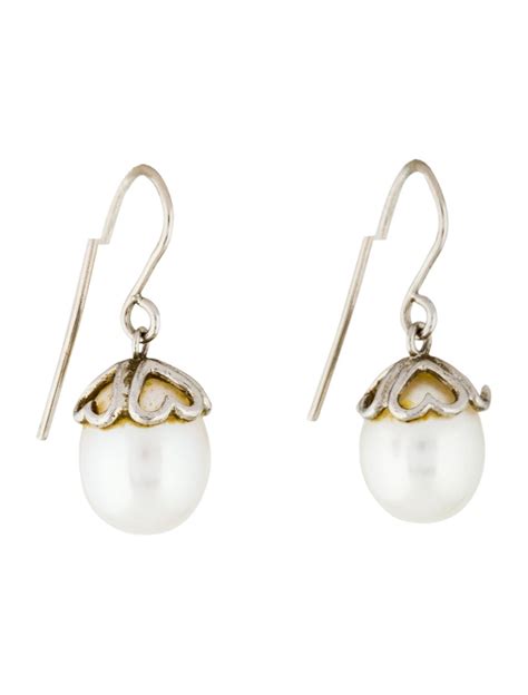 pearl drop earrings tiffany|real pearl earrings tiffany.